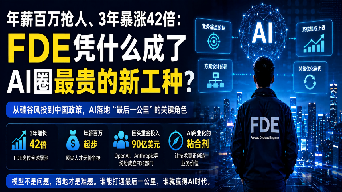 年薪百万抢人、3年暴涨42倍：FDE凭什么成了AI圈最贵的新工种？